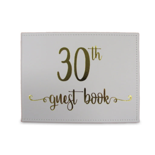 30TH GUEST BOOK GOLD TEXT