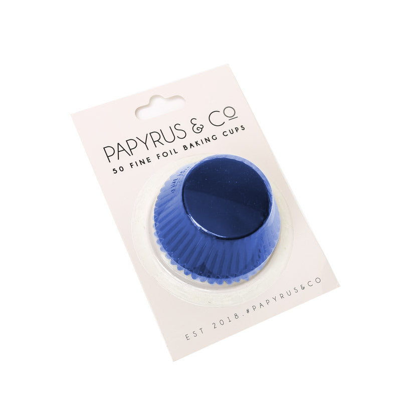 Medium NAVY Foil Baking Cups (50 pack) - 44mm Base