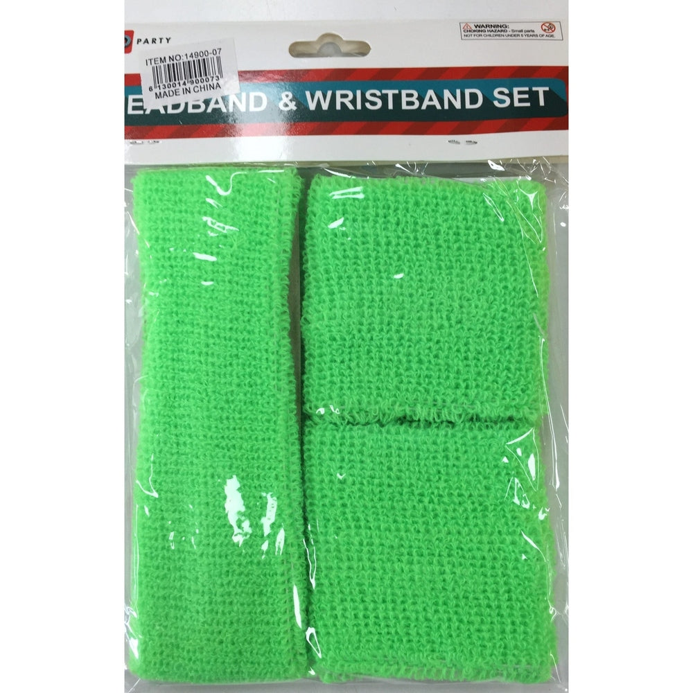 Headband &amp; Wristband Set (Green)