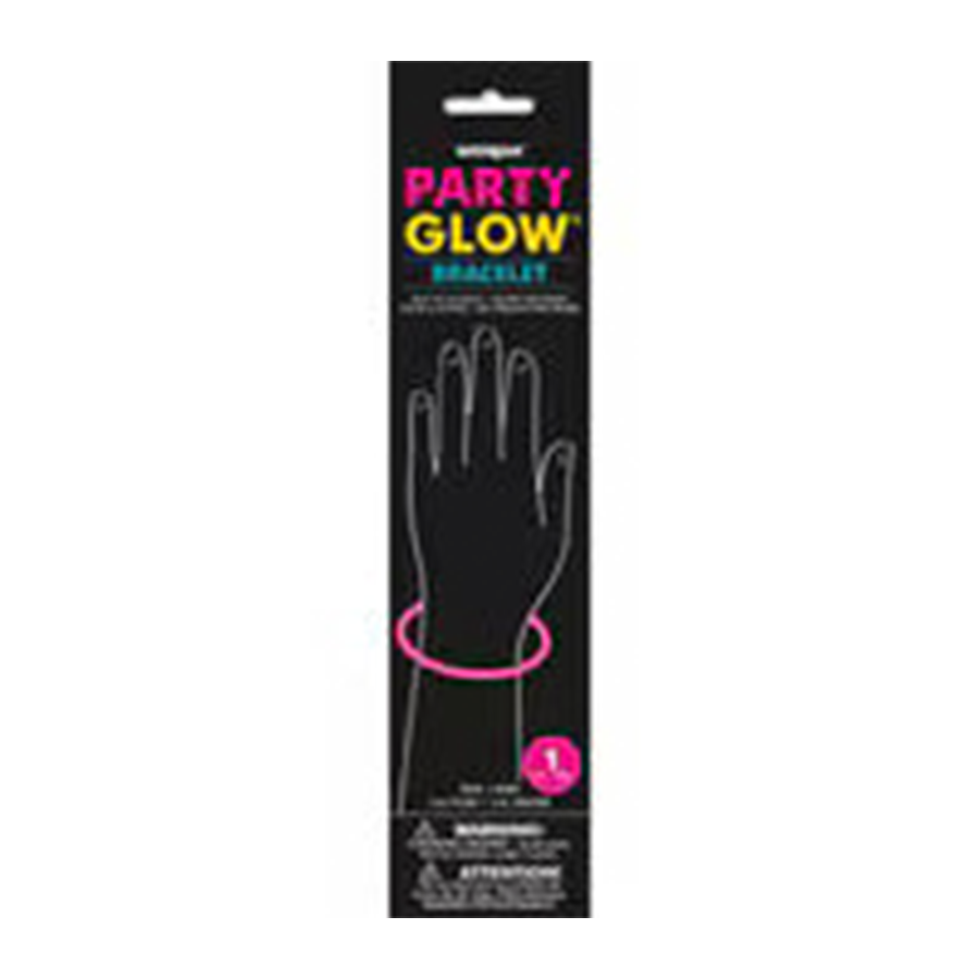 1 Glow Bracelet 8" Pink