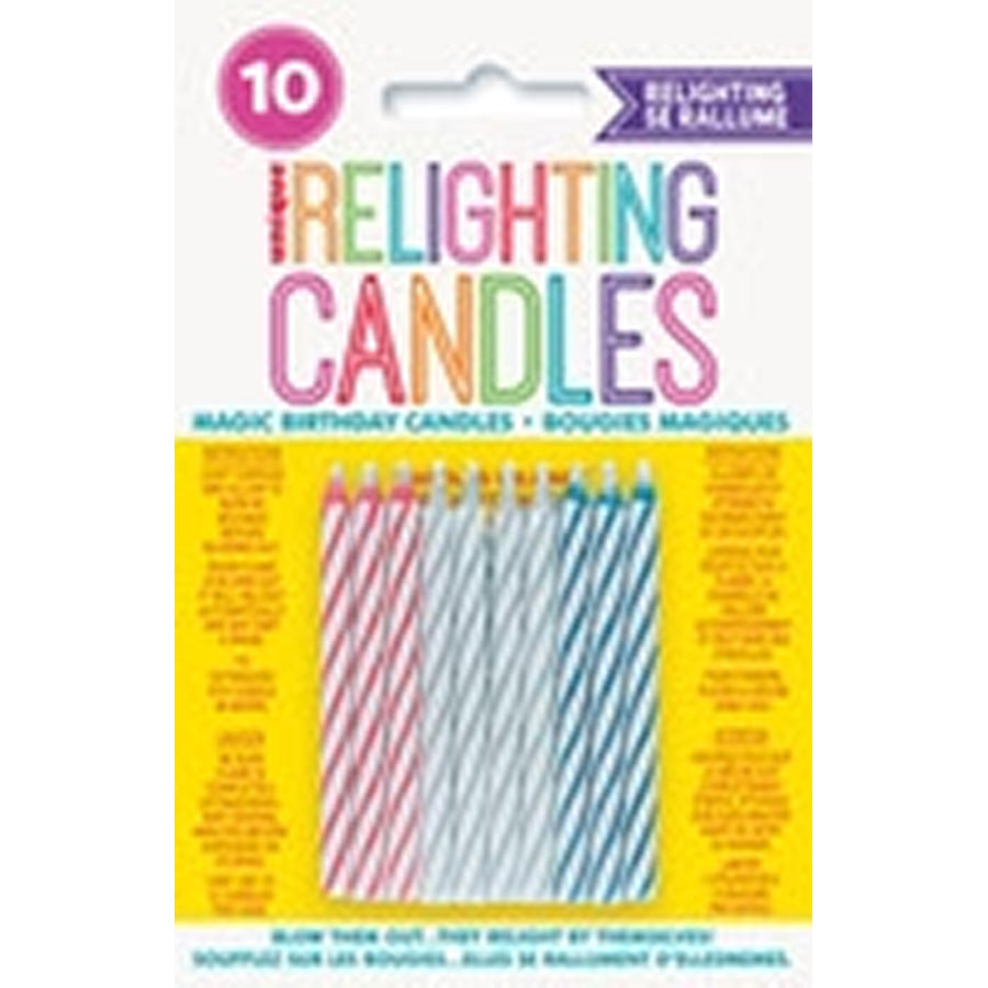 10 MAGIC SPIRAL CANDLES -MULTI