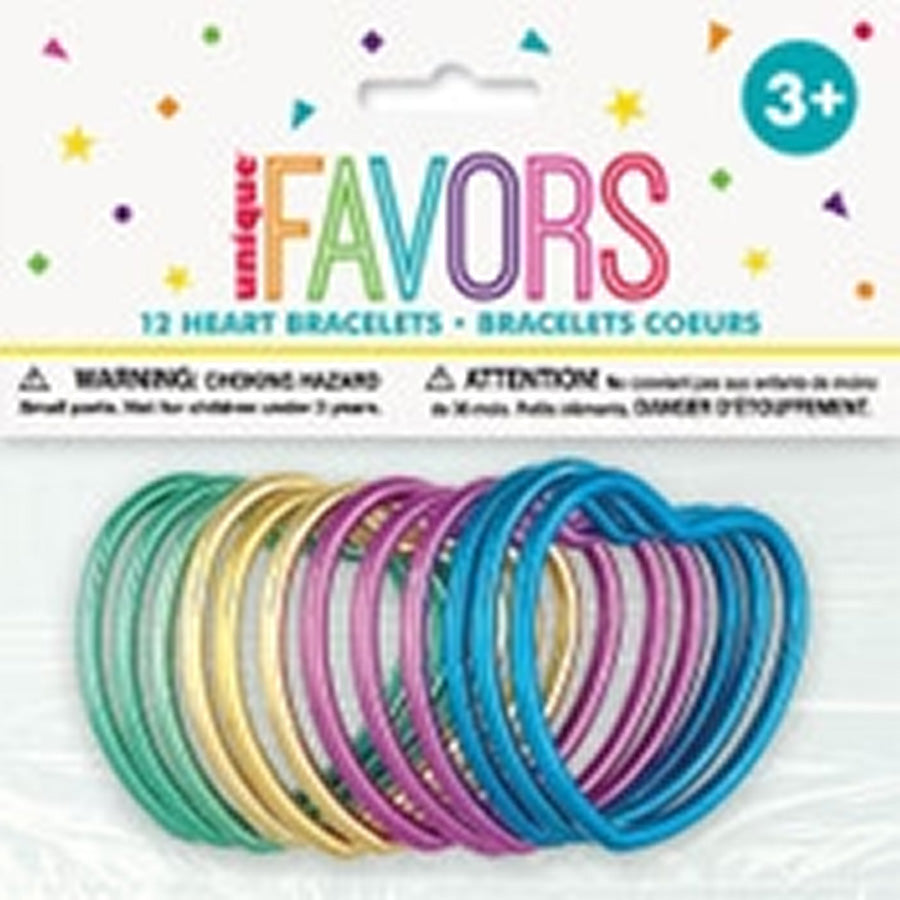 12 SHINY HEART BRACELETS