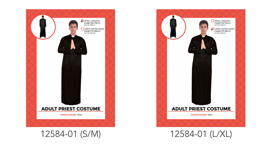 Adult Priest Costume (S/M)