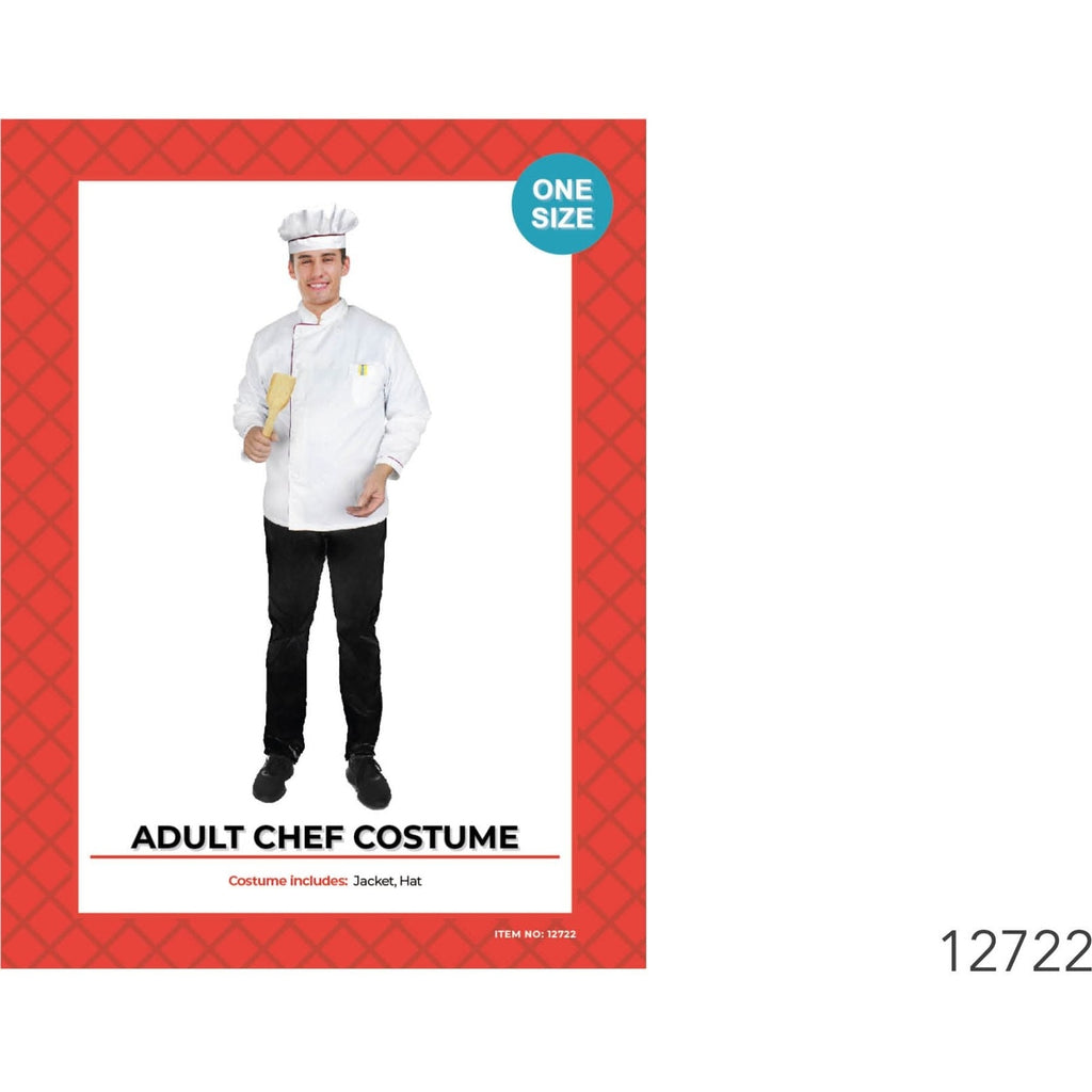 Adult Chef Jacket &amp; Hat Costume