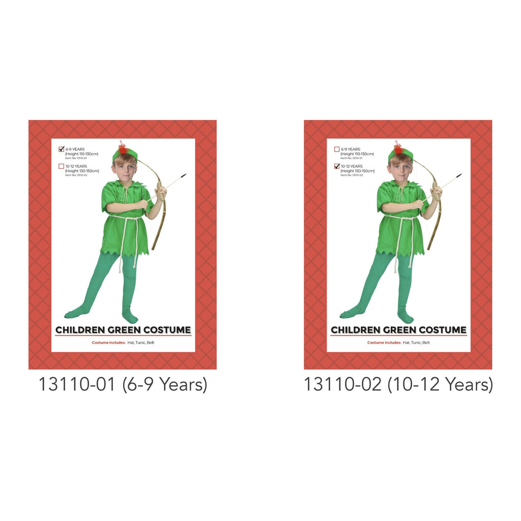 Children Green Peter Costume (10-12 years)