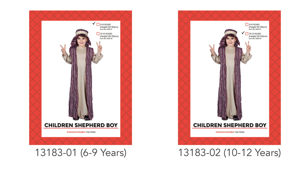 Children Shepherd Boy Costume (10-12 years)