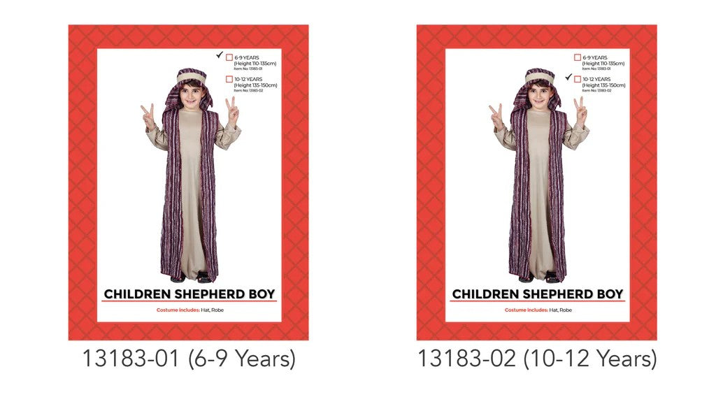 Children Shepherd Boy Costume (6-9 years)