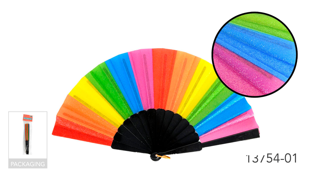 Rainbow Glitter Fan