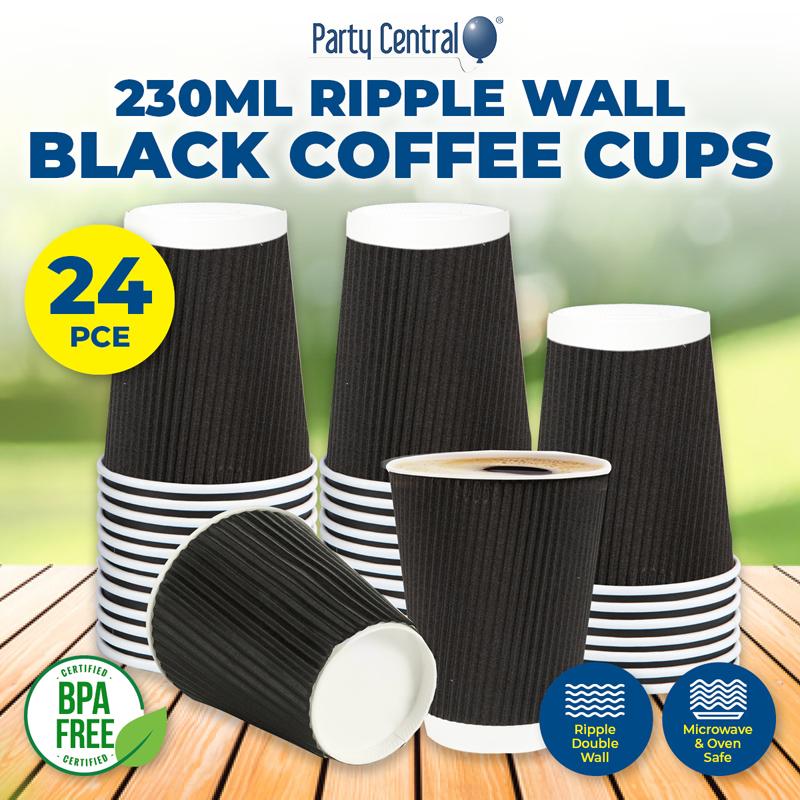 Drinkware Paper Cup Coffee Rippled No Lid 230ml 24pk