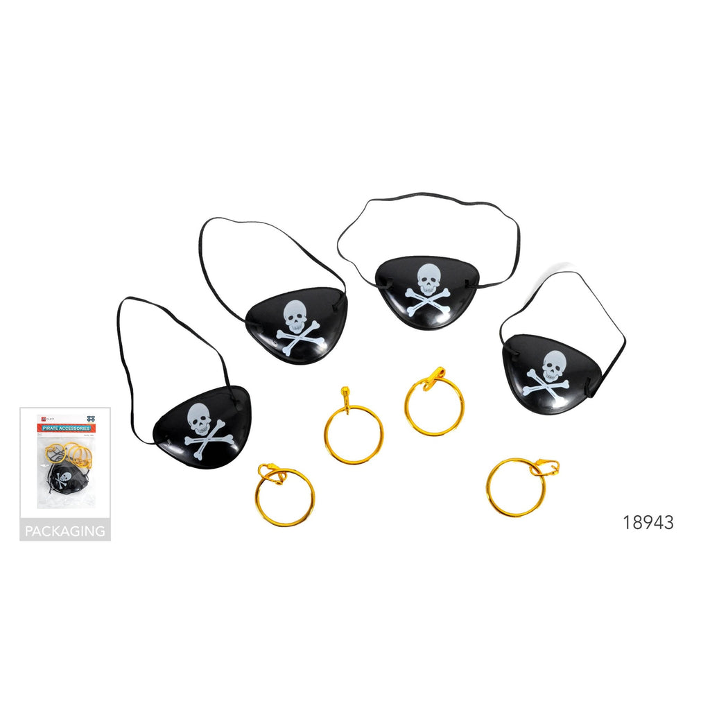 Pirate Eye patches and Earrings Set