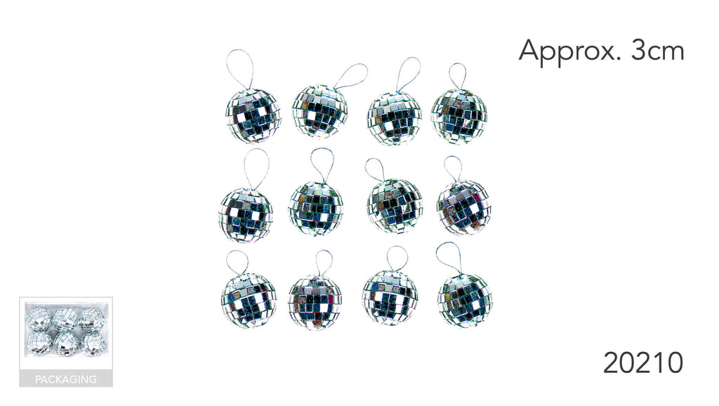 Disco Ball 12pk 3cm