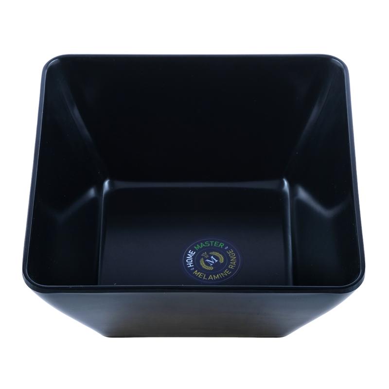 Melamine Square Bowl 15cm x 7cm - Black