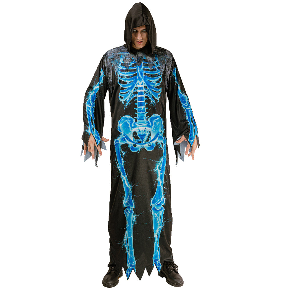 Adult Luminous Blue Skeleton Robe (M/L)