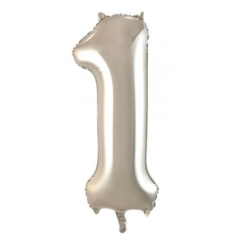 Champagne Gold 1 Numeral Foil Balloon 86cm