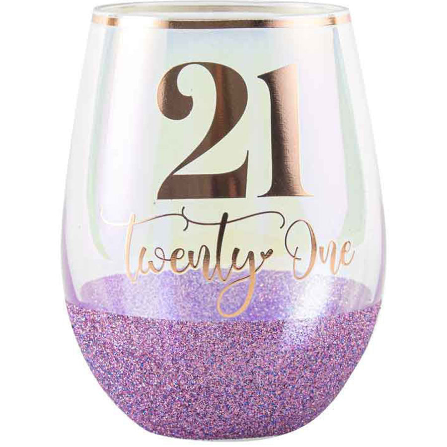 21 GLITTER STEMLESS PURPLE 600 ml