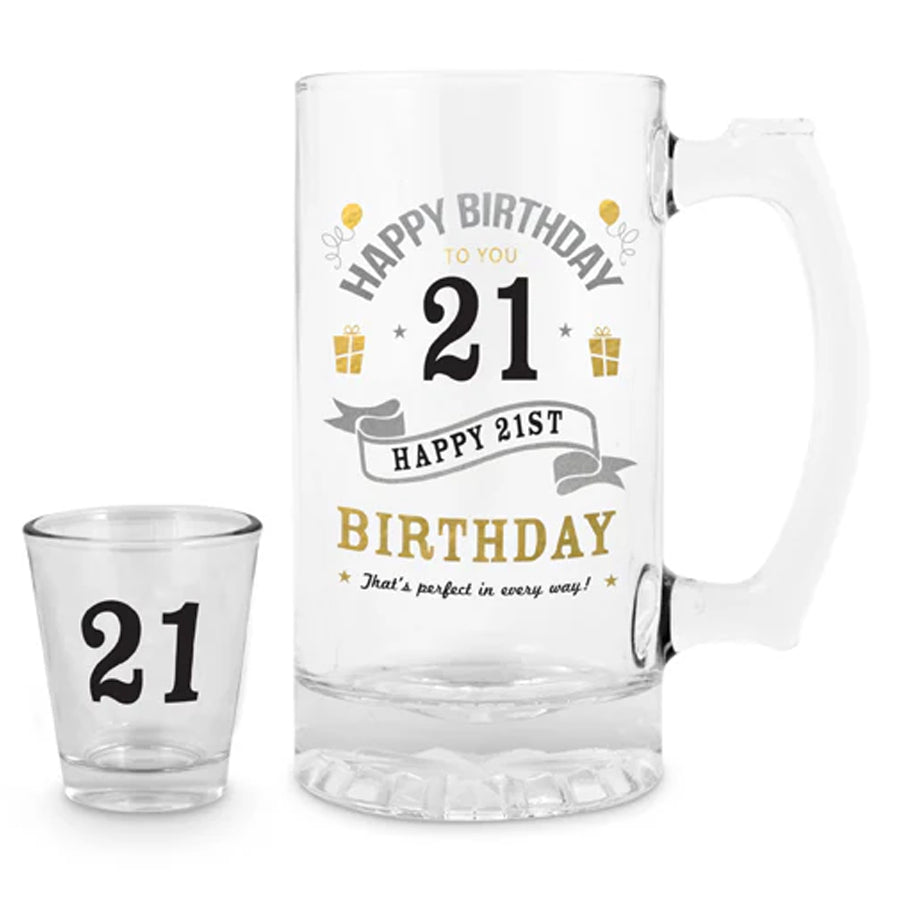 21 SHOT AND STEIN SET