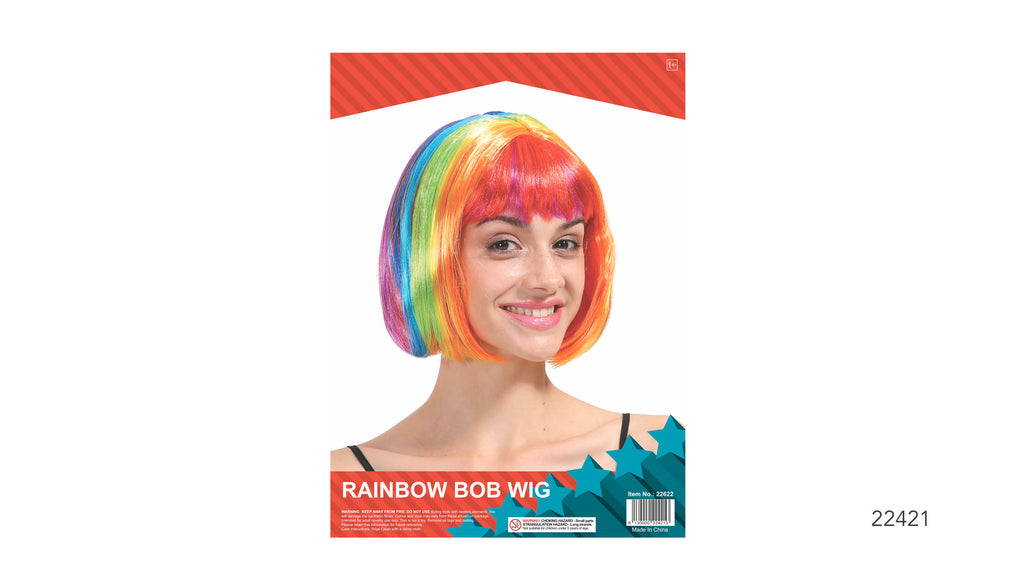 Rainbow Bob Wig