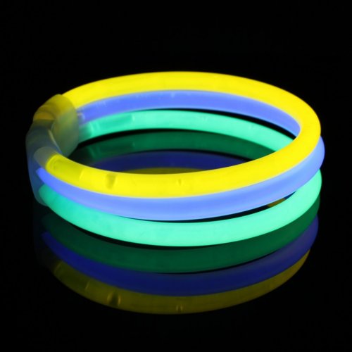 Glow Tri-Colour Wide Bracelet 8in 20cm P1