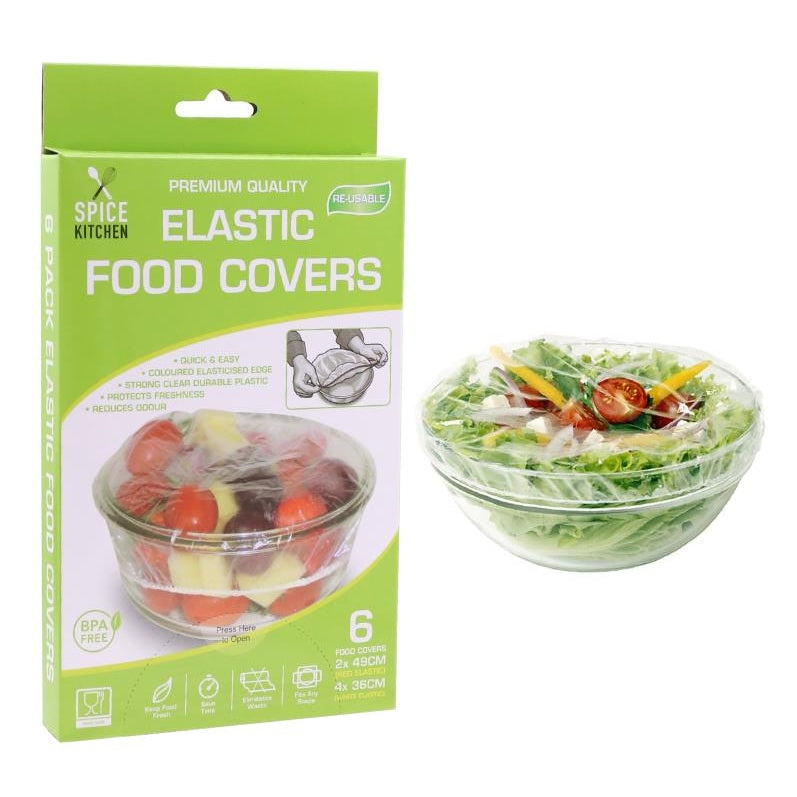 Re-usable elastic food covers 8pk