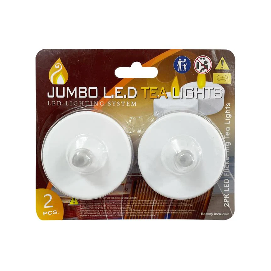 2PK Jumbo L.E.D Tealights