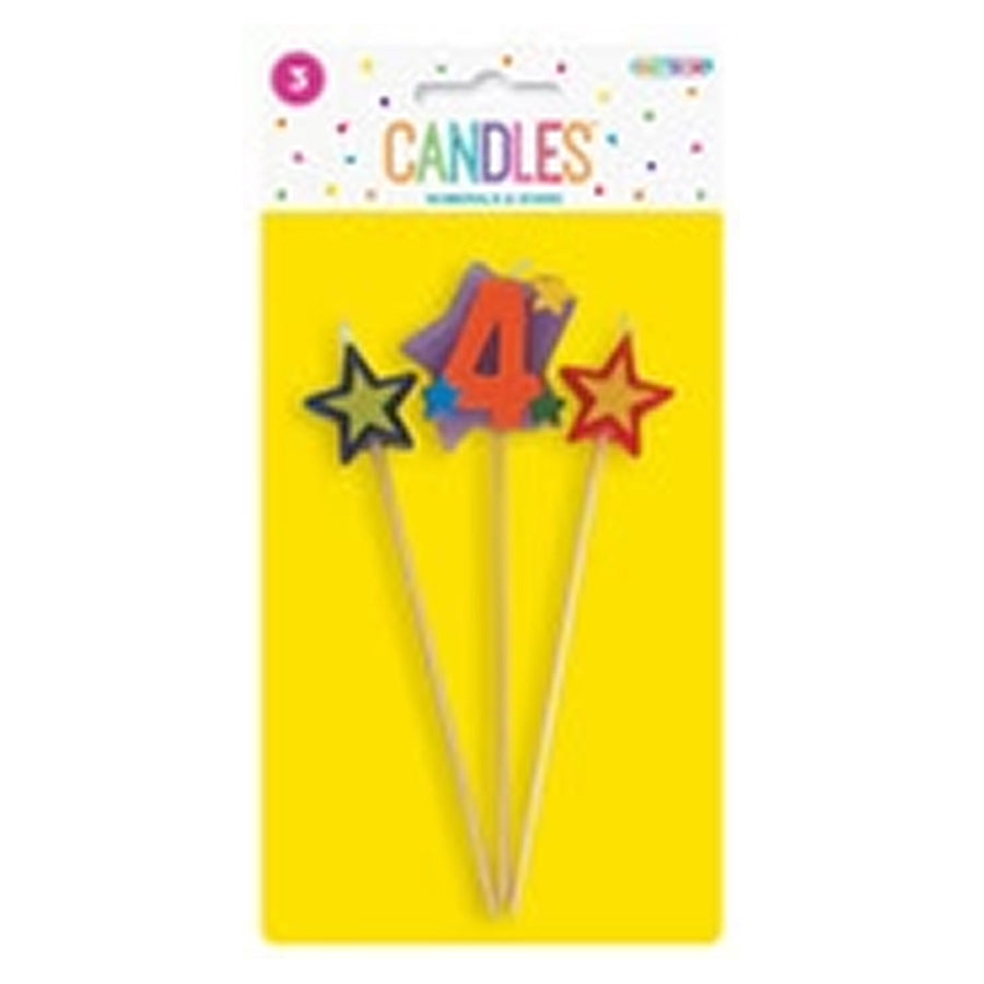 3 PCE NUMERAL CANDLE SET - 4