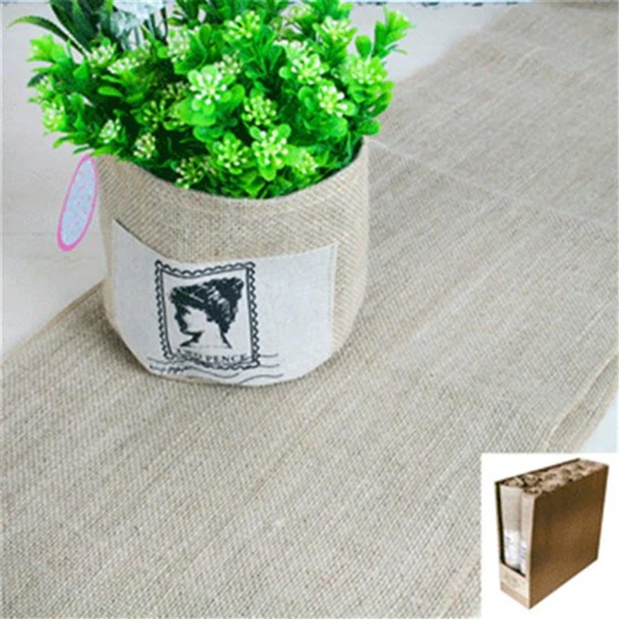 30CM X 2M HESSIAN TABLE RUNNER