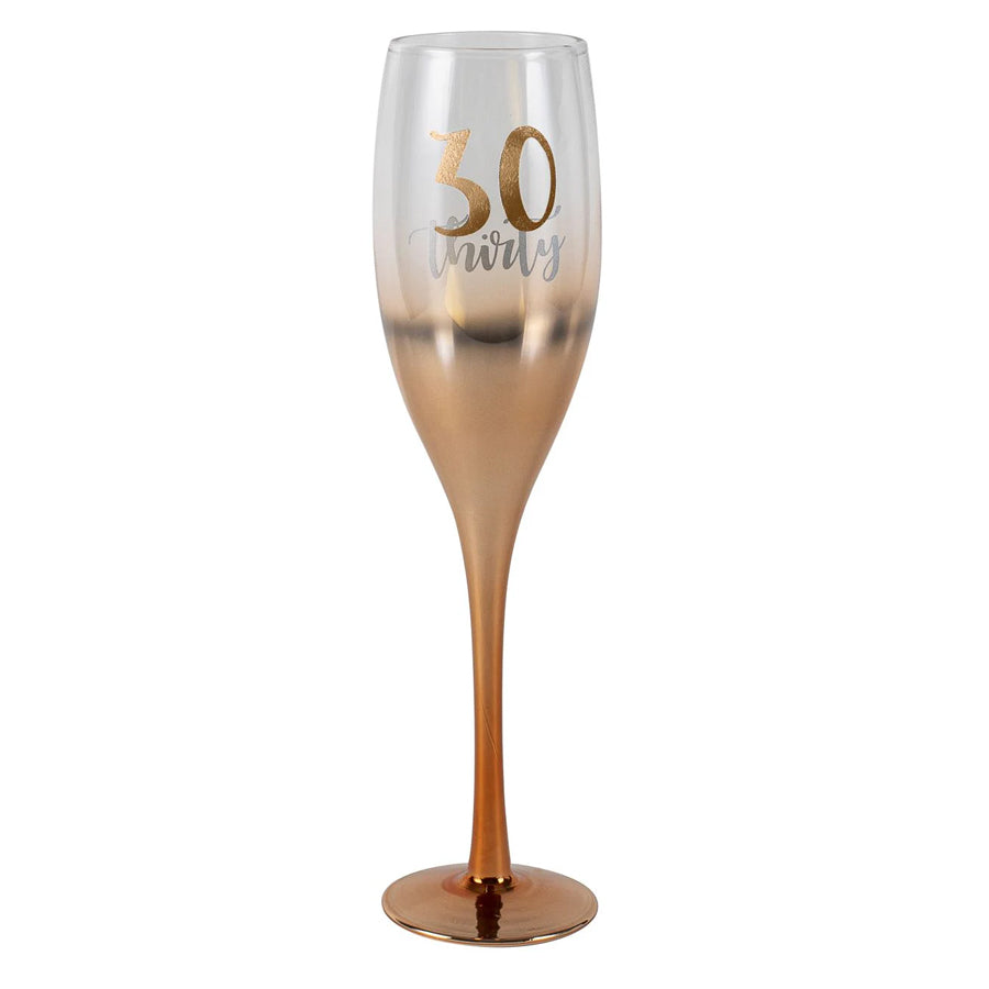 30TH Rose Gold Champagne Glasses