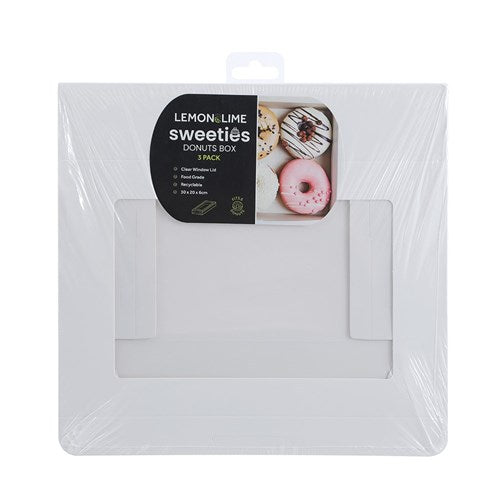 SWEETIES DONUTS BOX 6PC 3PK 30X20X6CM