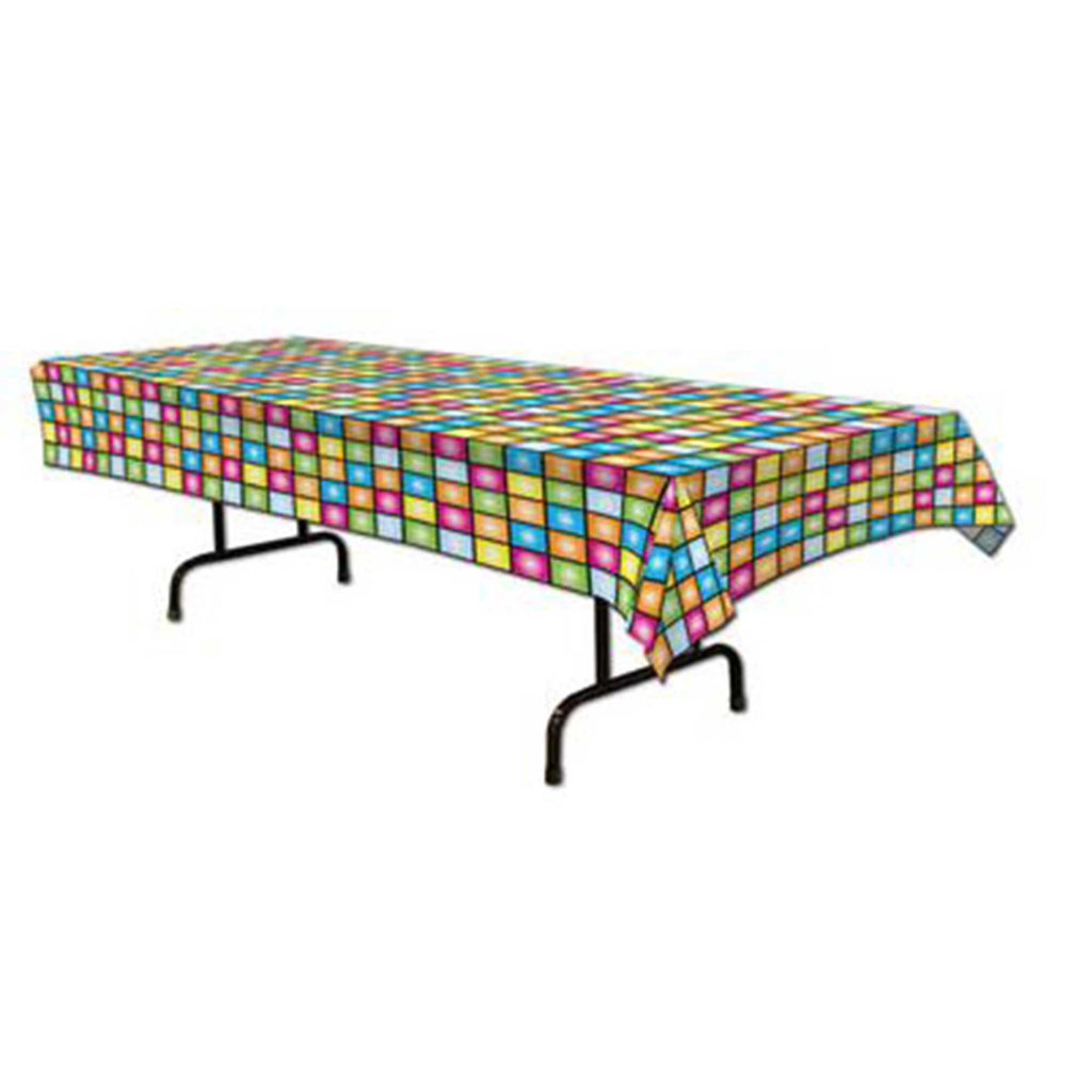 Tablecover Disco Squares Plas