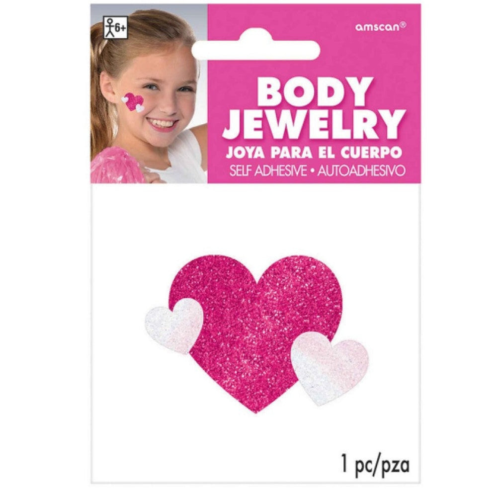 GLITTER STAR BODY JEWELRY TEAM SPIRIT - PINK