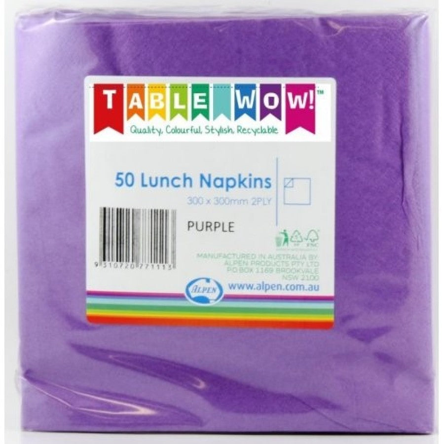 Napkin Lunch Purple P50