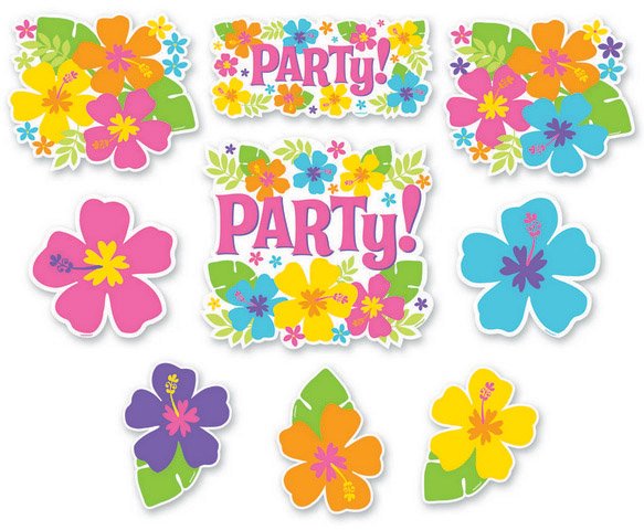 Hibiscus Value Pack Printed Cutouts - Paper