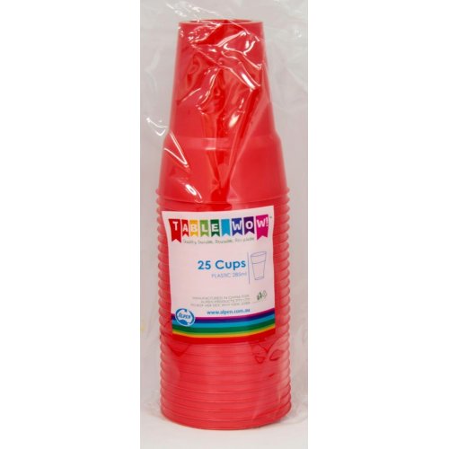 CUP RED 285ml P25