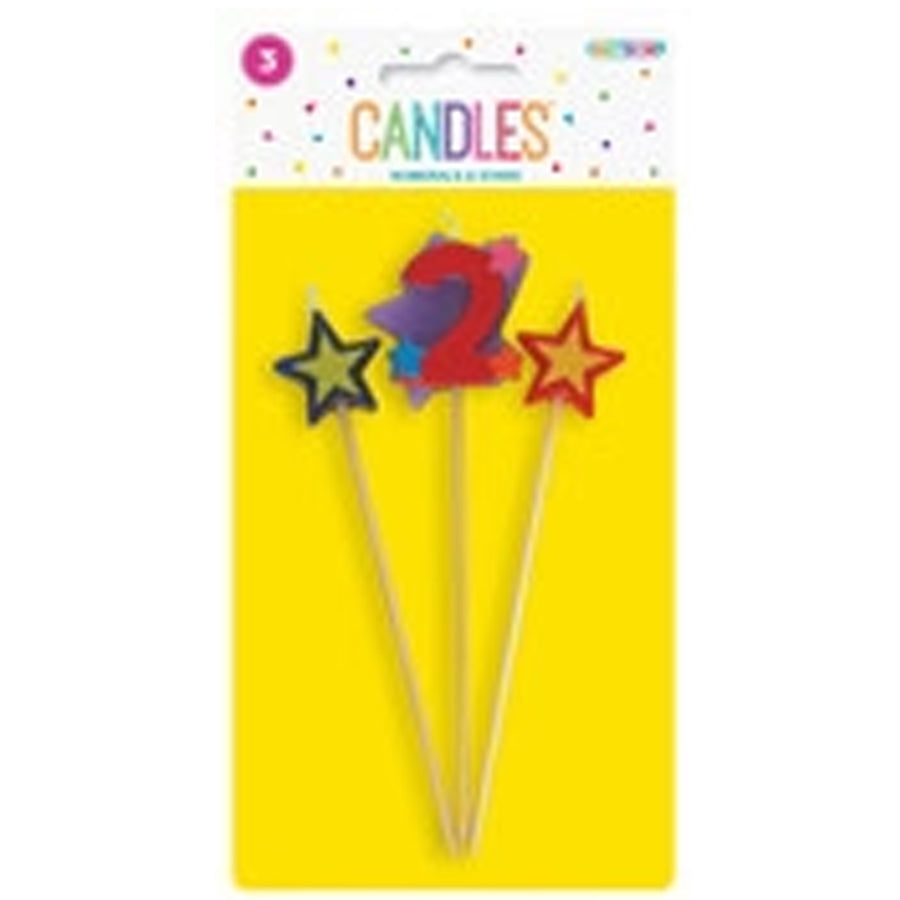 3 PCE NUMERAL CANDLE SET - 2