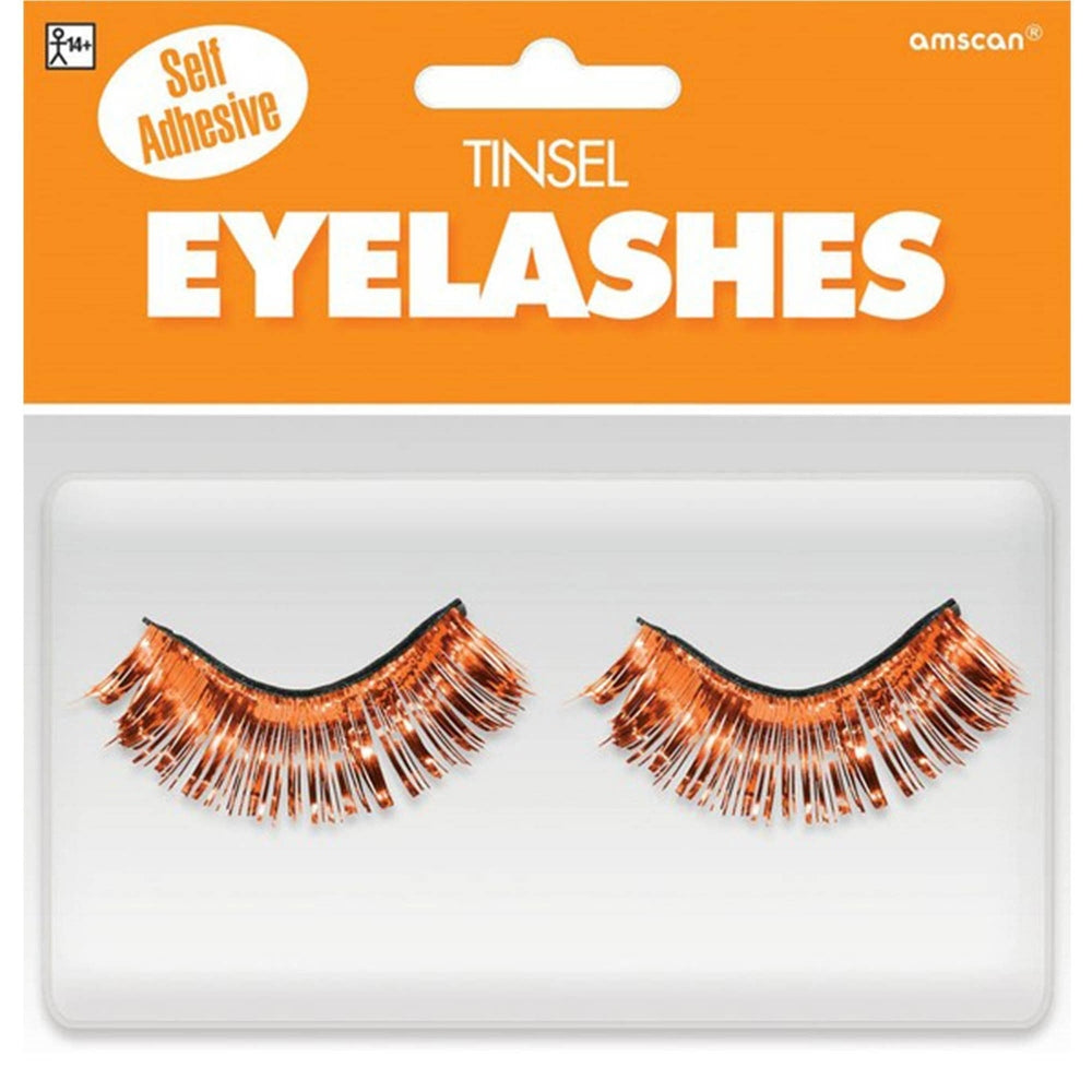 Tinsel Eyelashes Orange