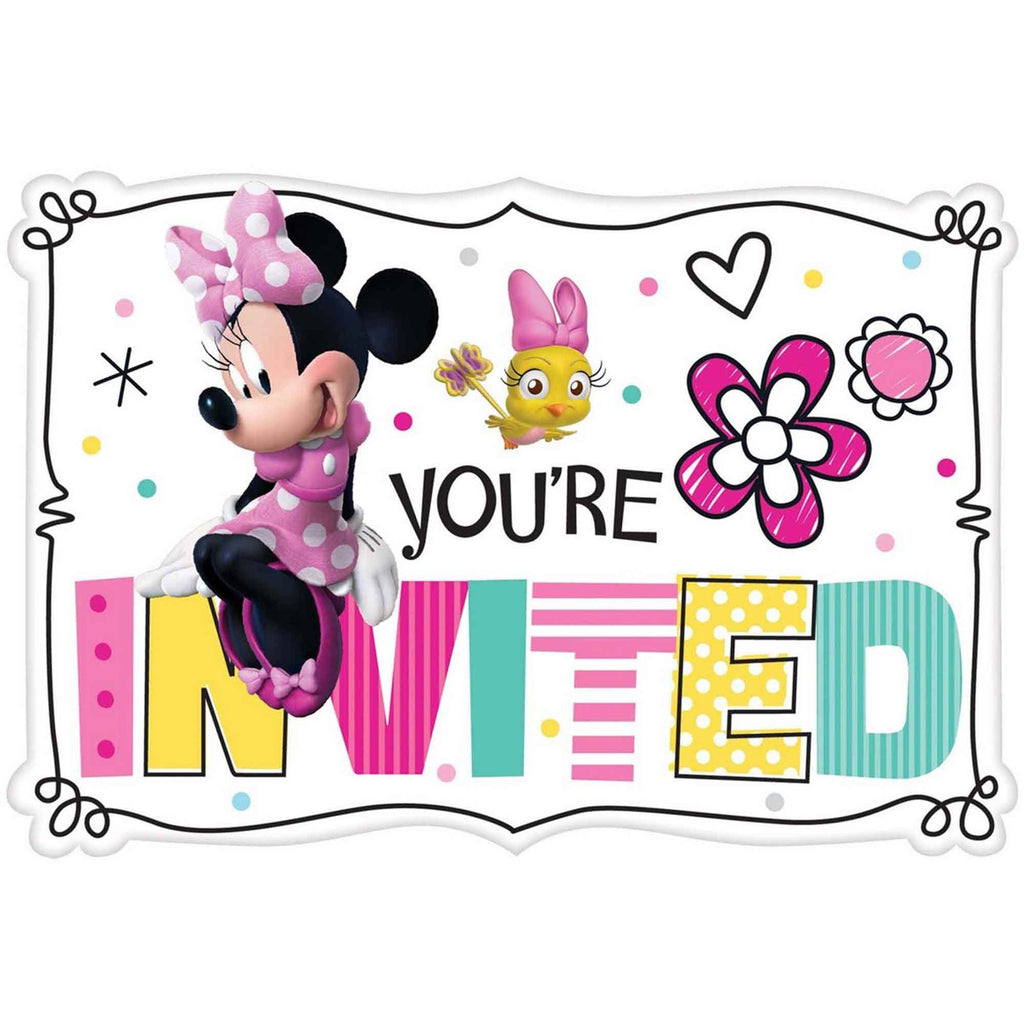 Minnie Mouse Invitations Pk8