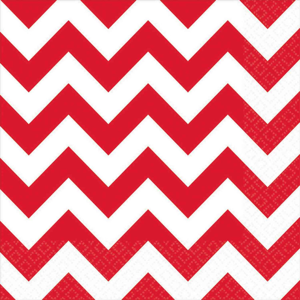 Chevron L/Napkin Apple Red*