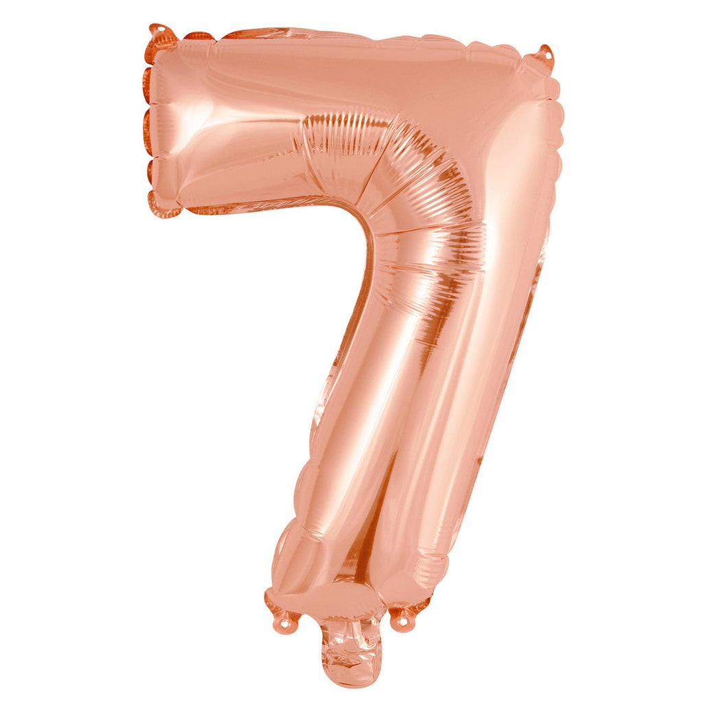 Rose Gold "7" Numeral Foil Balloon 35cm (14")