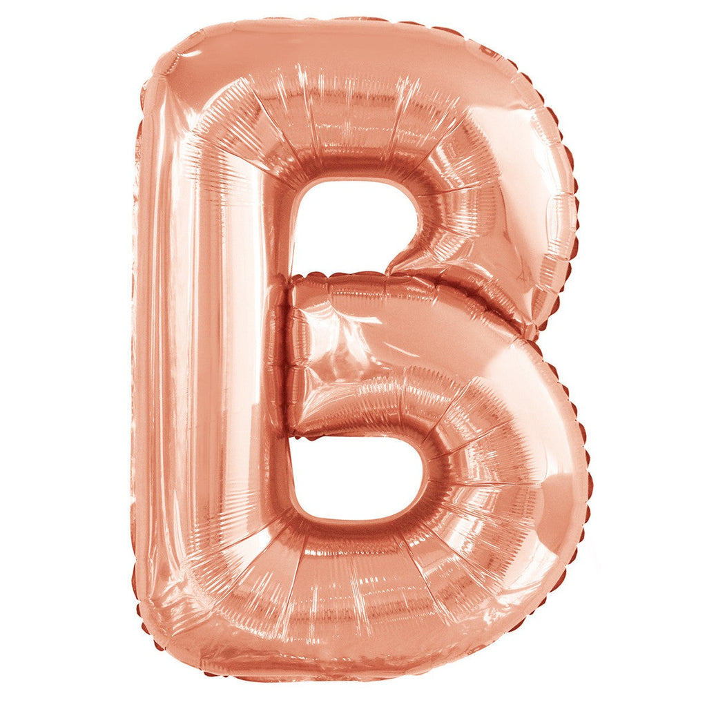 Rose Gold "B" Alphabet Foil Balloons 86cm