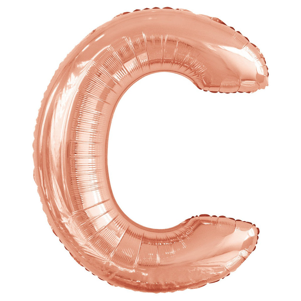 Rose Gold "C" Alphabet Foil Balloons 86cm