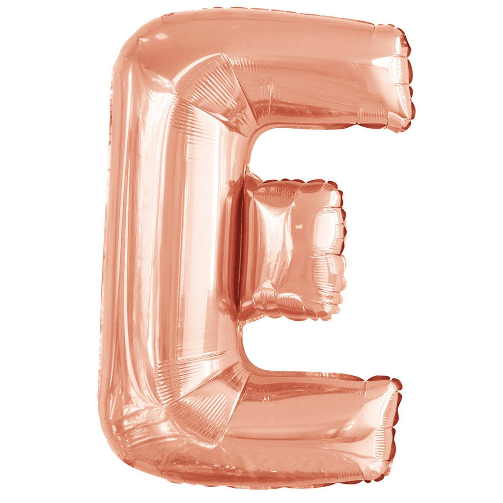 Rose Gold "E" Alphabet Foil Balloons 86cm