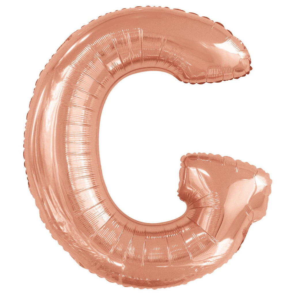 Rose Gold "G" Alphabet Foil Balloons 86cm