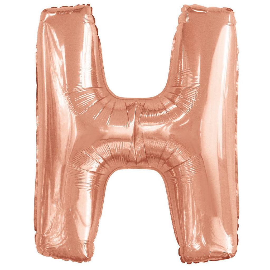 Rose Gold "H" Alphabet Foil Balloons 86cm