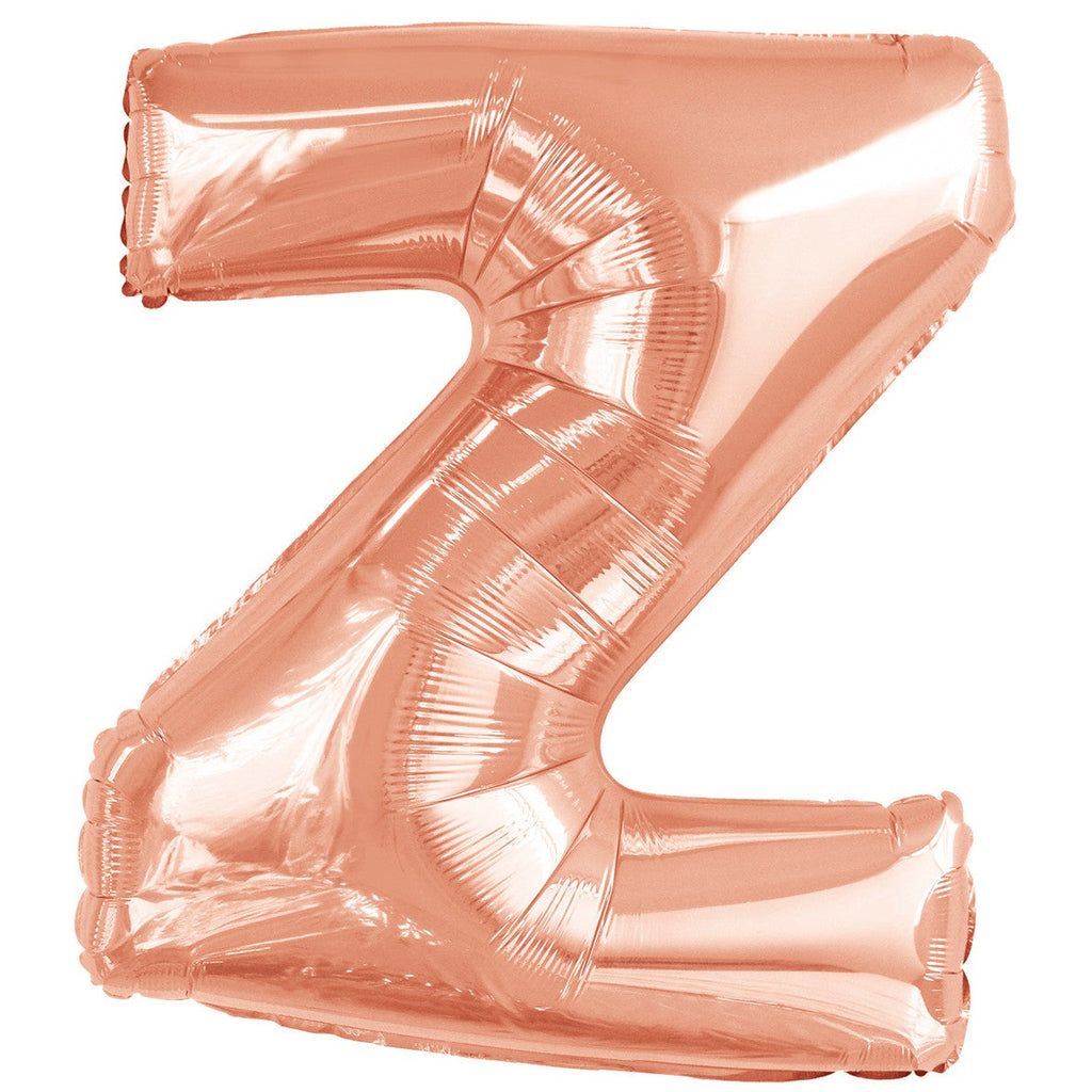 Rose Gold "Z" Alphabet Foil Balloons 86cm