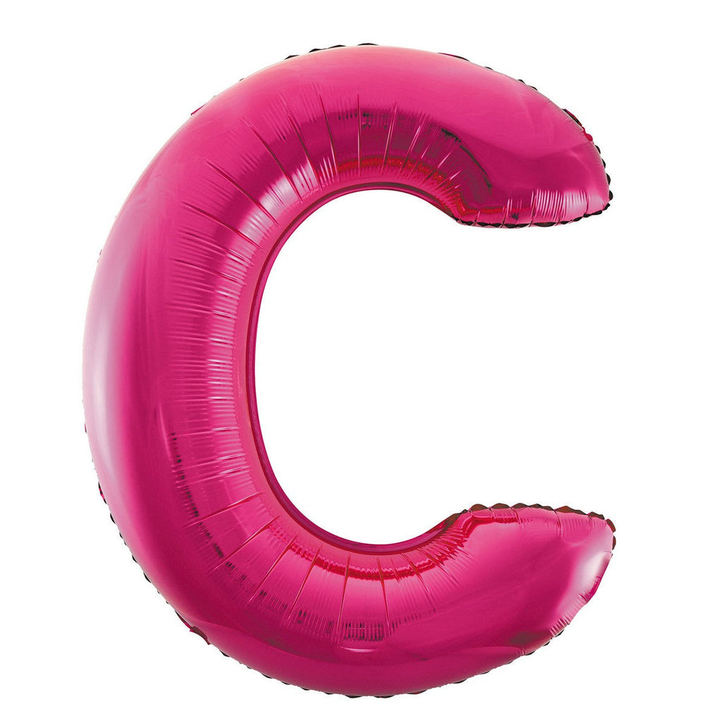 Hot Pink "C" Alphabet Foil Balloons 86cm