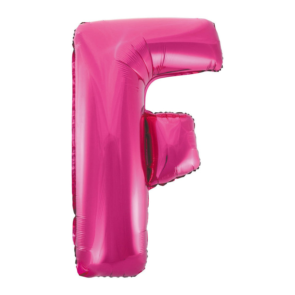 Hot Pink "F" Alphabet Foil Balloons 86cm