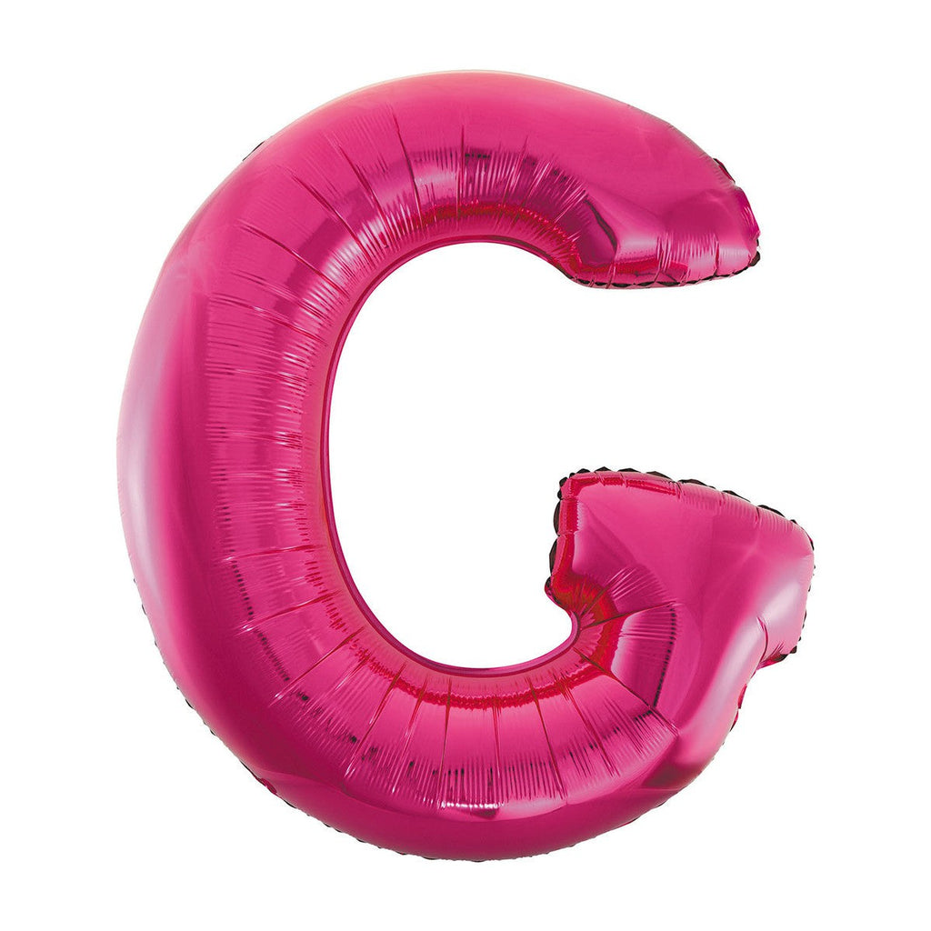 Hot Pink "G" Alphabet Foil Balloons 86cm