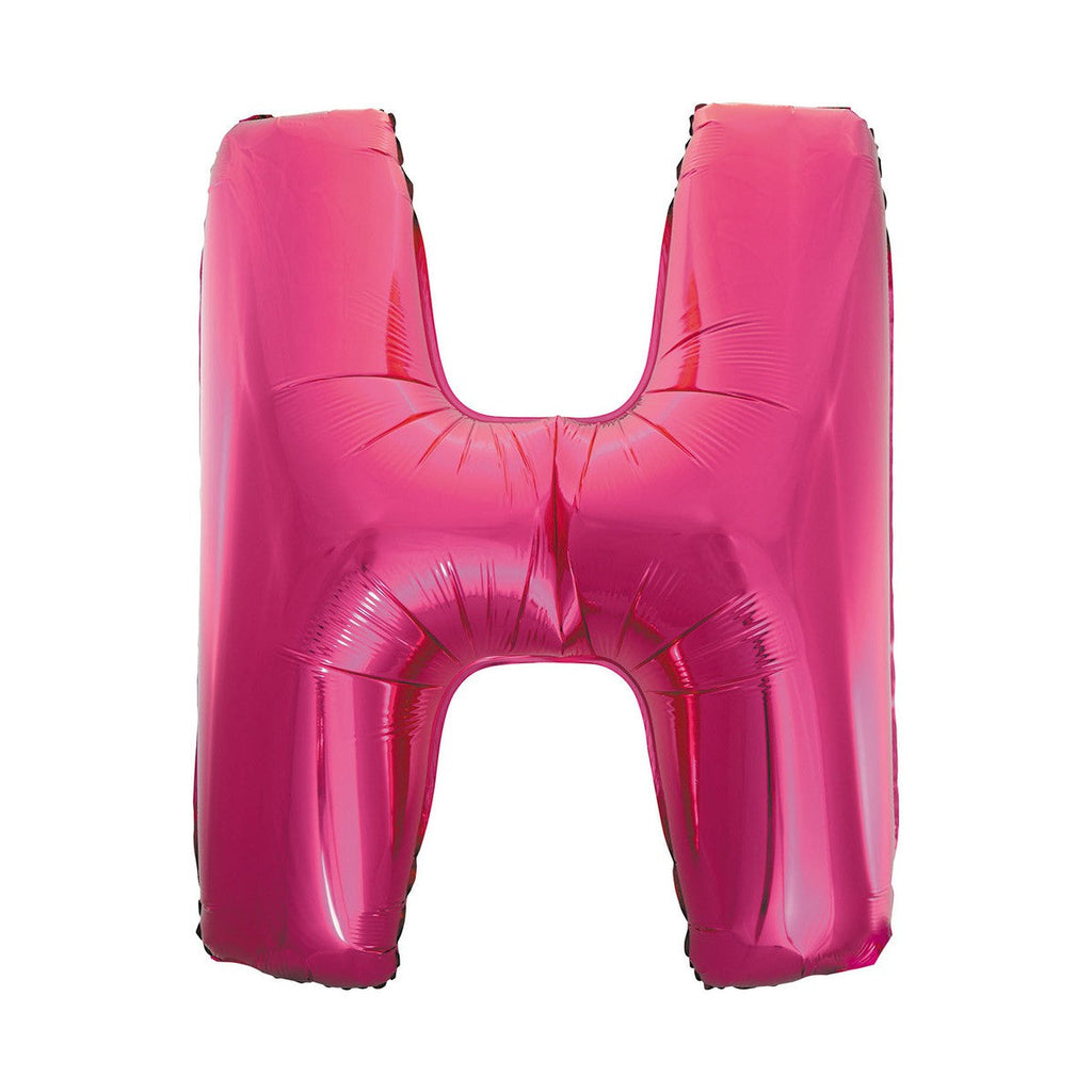 Hot Pink "H" Alphabet Foil Balloons 86cm