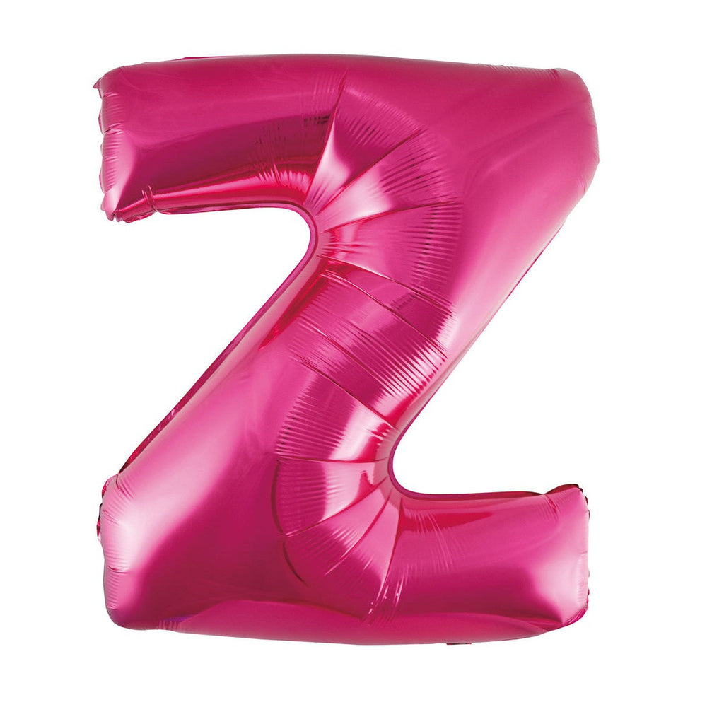 Hot Pink "Z" Alphabet Foil Balloons 86cm