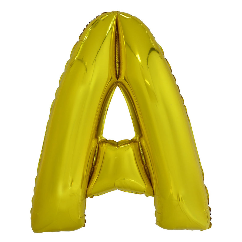 Gold "A" Alphabet Foil Balloon 86cm (34")